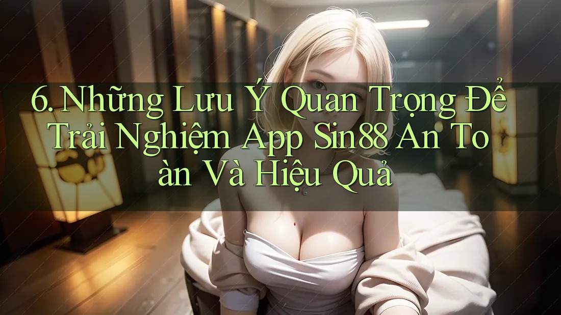 6. Những Lưu Ý Quan Trọng Để Trải Nghiệm App Sin88 An Toàn Và Hiệu Quả 6. Những Lưu Ý Quan Trọng Để Trải Nghiệm App Sin88 An Toàn Và Hiệu Quả