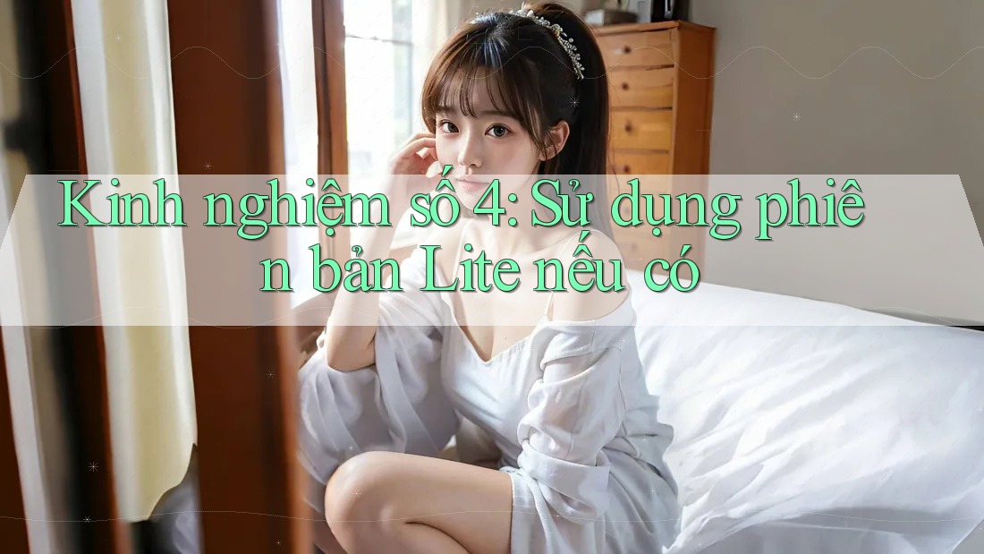 Kinh nghiệm số 4: Sử dụng phiên bản Lite nếu có Kinh nghiệm số 4: Sử dụng phiên bản Lite nếu có