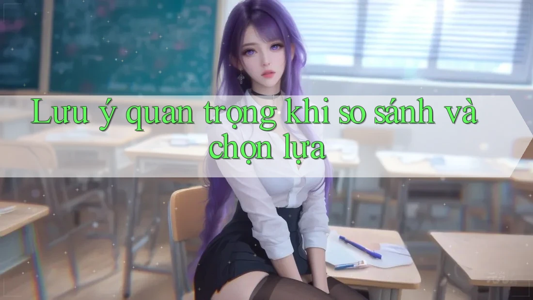Lưu ý quan trọng khi so sánh và chọn lựa Lưu ý quan trọng khi so sánh và chọn lựa