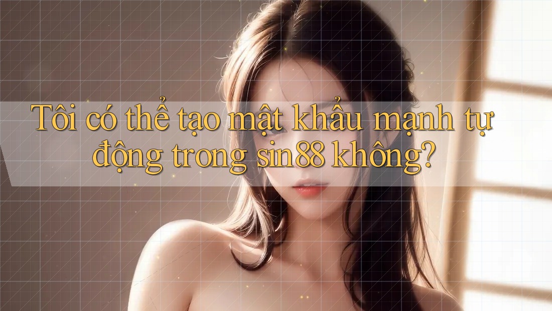 Tôi có thể tạo mật khẩu mạnh tự động trong sin88 không? Tôi có thể tạo mật khẩu mạnh tự động trong sin88 không?